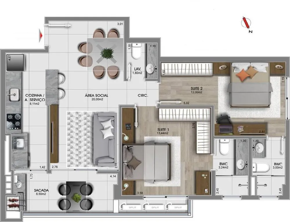 Apartamento, 2 quartos, 81 m² - Foto 6