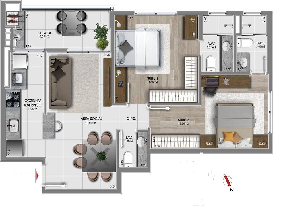 Apartamento, 2 quartos, 81 m² - Foto 4