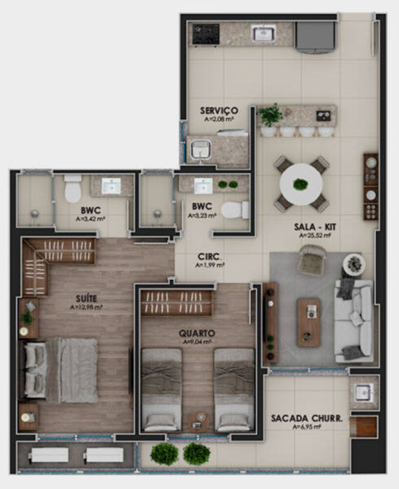 Apartamento, 2 quartos, 76 m² - Foto 4
