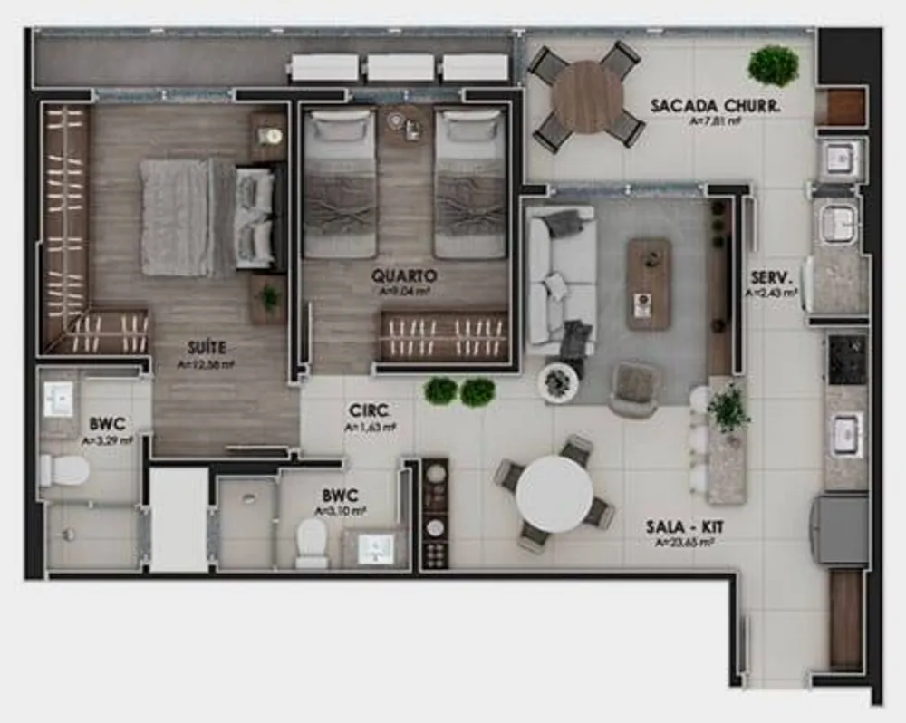 Apartamento, 2 quartos, 74 m² - Foto 6