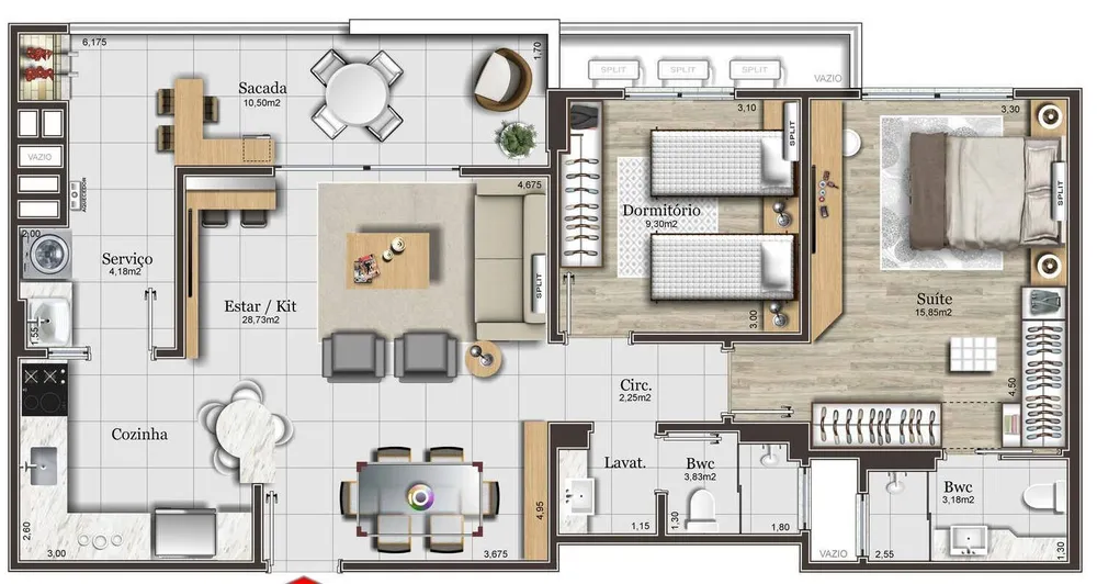 Apartamento, 2 quartos, 89 m² - Foto 9