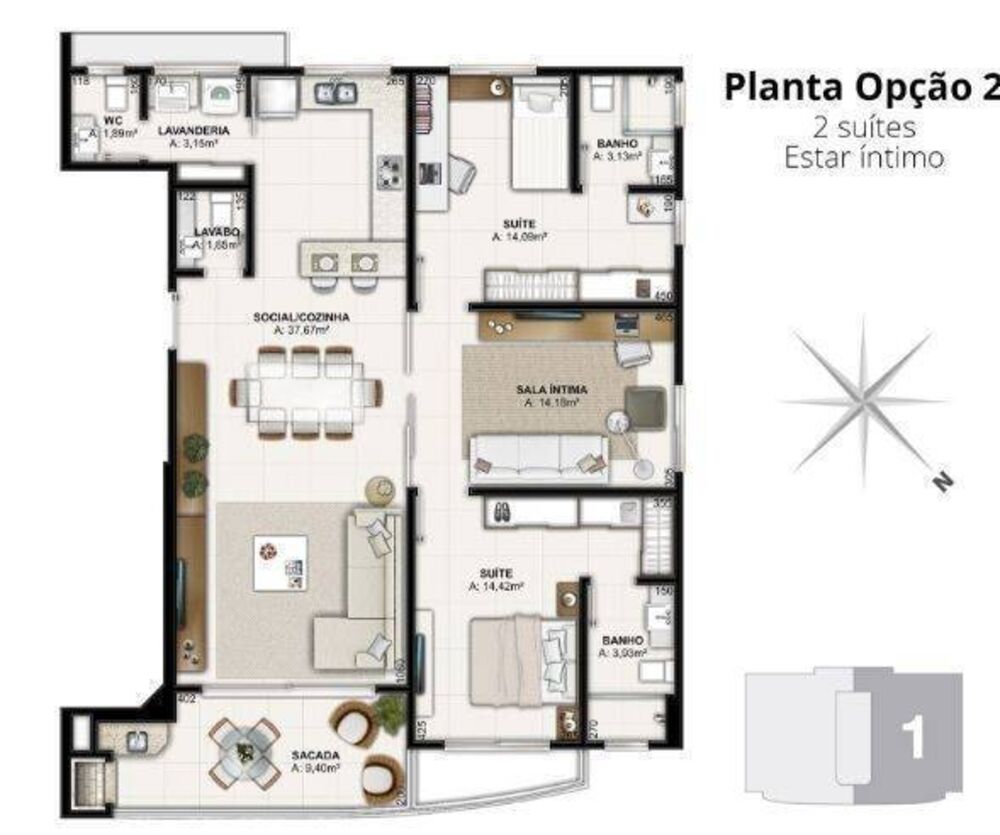 Apartamento, 2 quartos, 122 m² - Foto 3