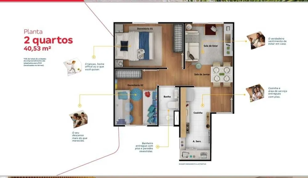 Apartamento, 2 quartos, 40 m² - Foto 6
