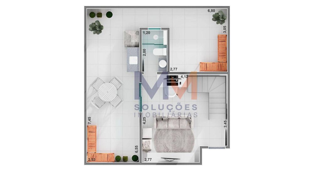 Cobertura, 2 quartos, 104 m² - Foto 3