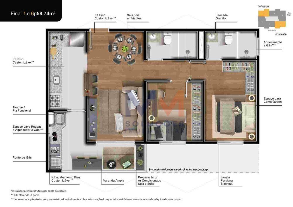 Apartamento, 2 quartos, 58 m² - Foto 7