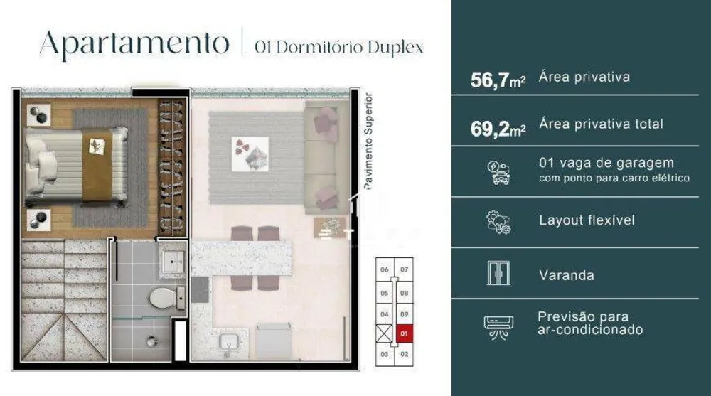 Apartamento, 1 quarto, 45 m² - Foto 10