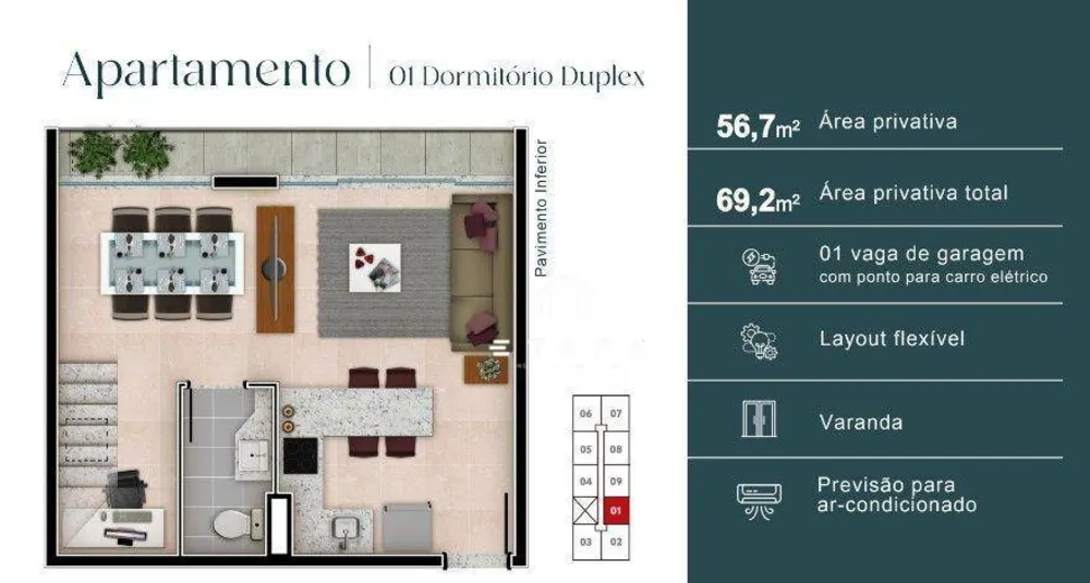 Apartamento, 1 quarto, 45 m² - Foto 9