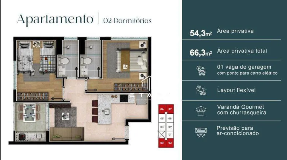 Apartamento, 1 quarto, 45 m² - Foto 13