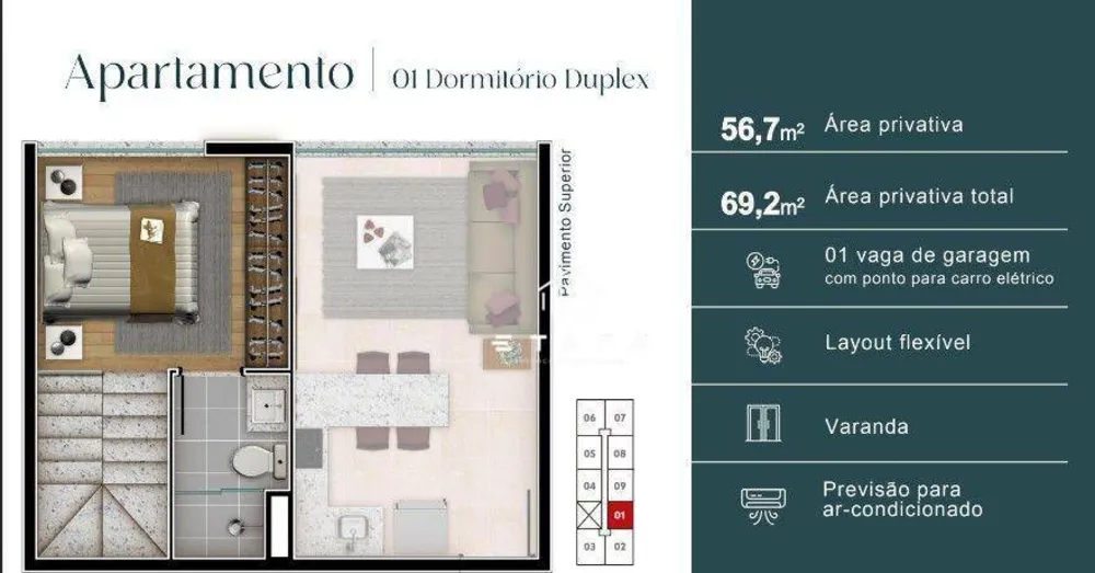 Apartamento, 1 quarto, 45 m² - Foto 12