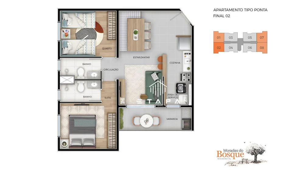 Apartamento, 2 quartos, 56 m² - Foto 6