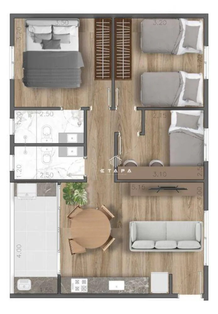 Apartamento, 2 quartos, 64 m² - Foto 2