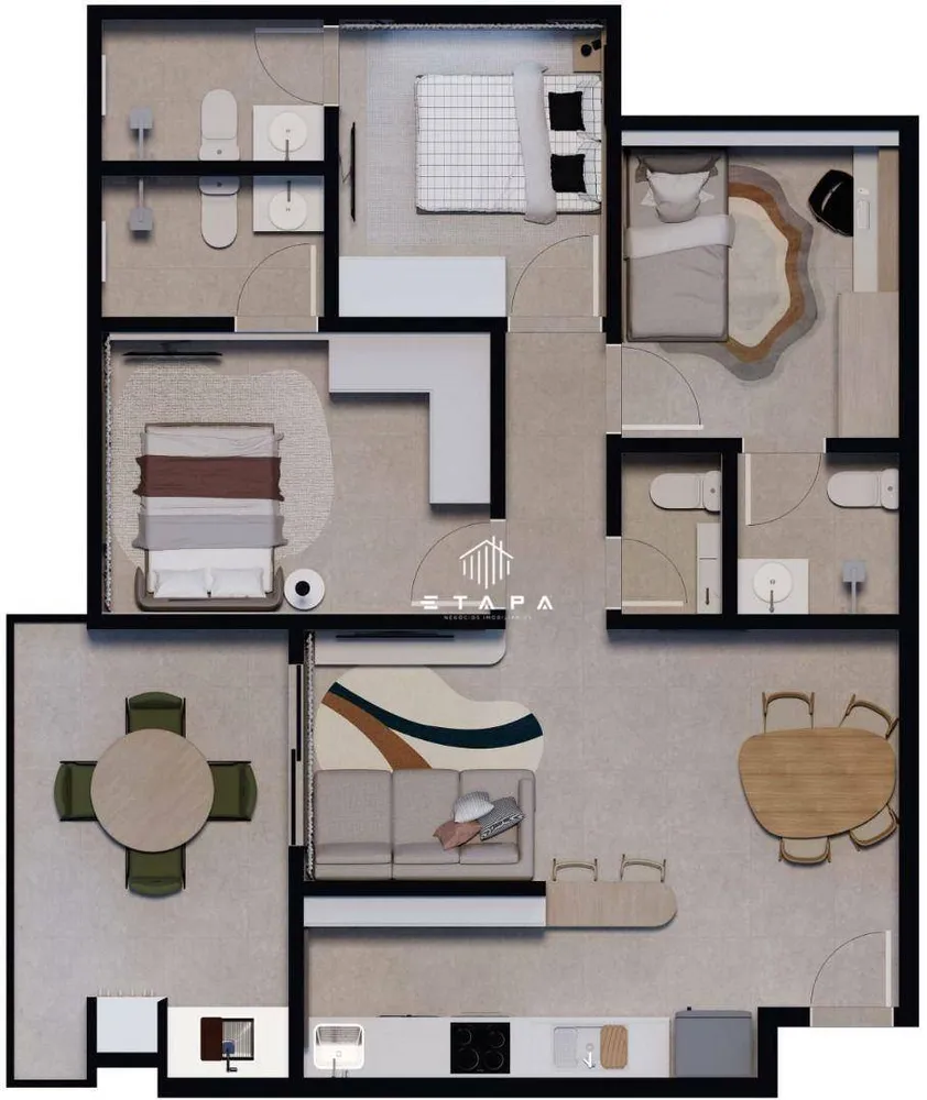 Apartamento, 1 quarto, 47 m² - Foto 7
