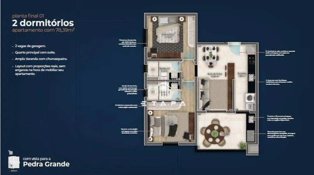 Apartamento, 2 quartos, 78 m² - Foto 3