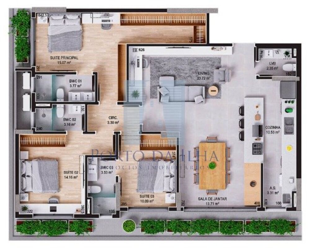 Apartamento, 3 quartos, 136 m² - Foto 3