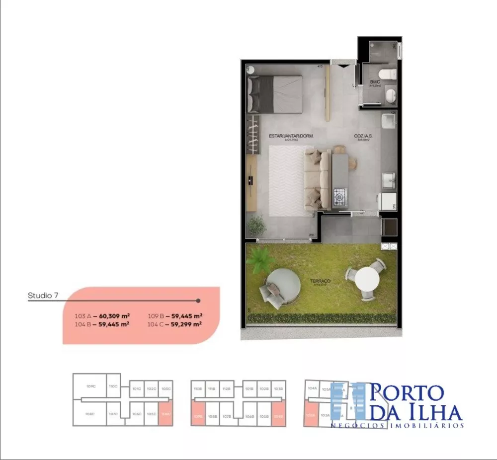 Apartamento, 59 m² - Foto 3