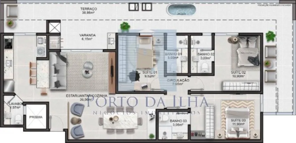 Cobertura, 3 quartos, 145 m² - Foto 12