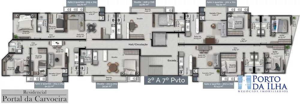 Apartamento, 2 quartos, 59 m² - Foto 1