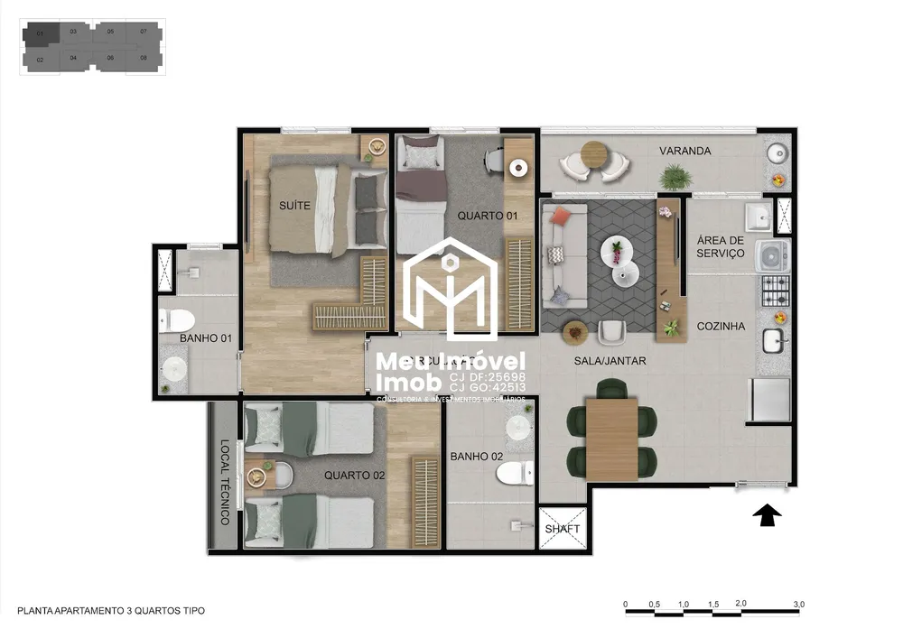 Apartamento, 3 quartos, 132 m² - Foto 14