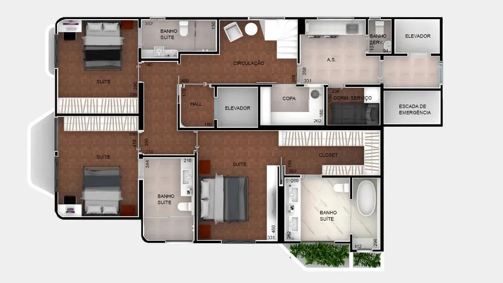 Cobertura, 3 quartos, 268 m² - Foto 8