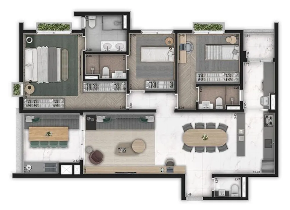 Apartamento, 3 quartos, 129 m² - Foto 10