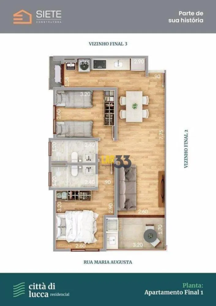 Apartamento, 2 quartos, 98 m² - Foto 3