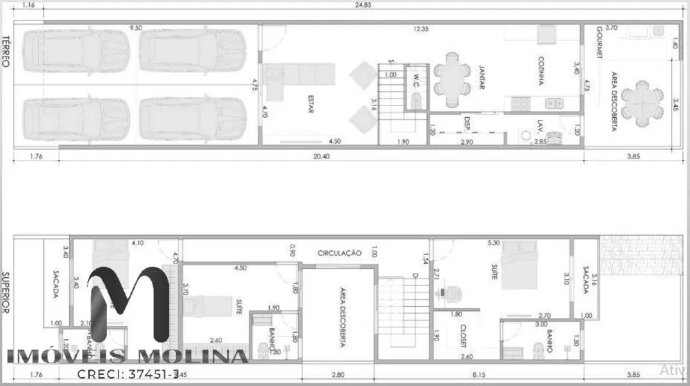 Casa, 3 quartos, 125 m² - Foto 2