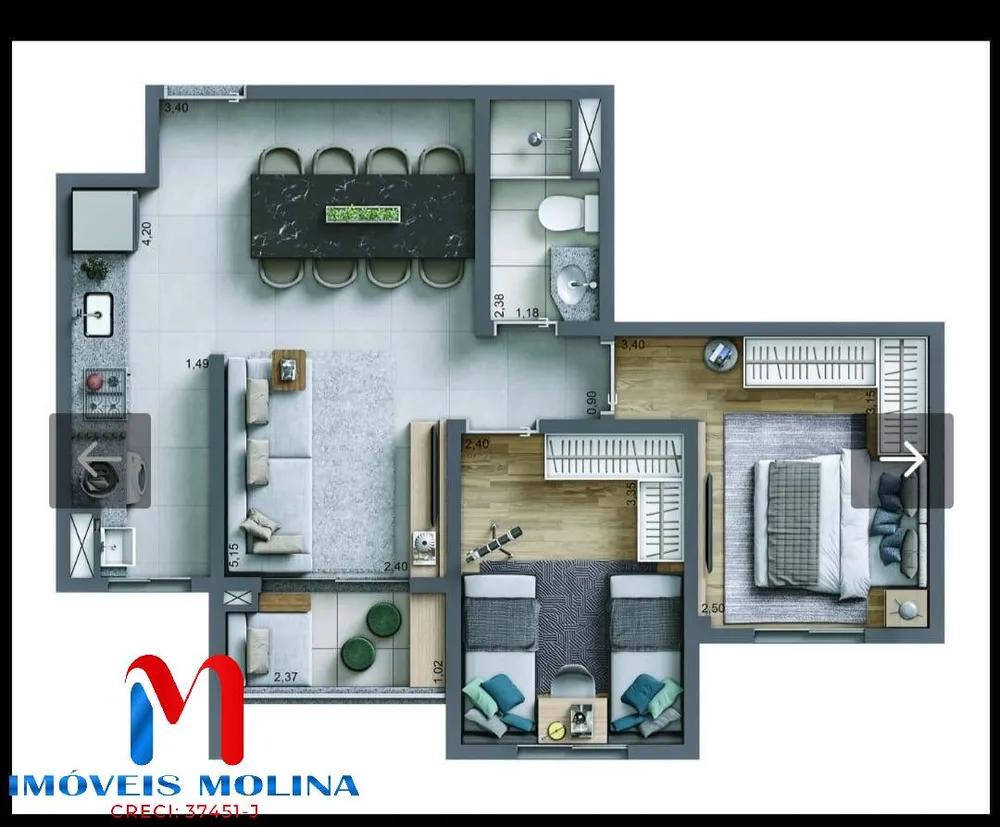 Apartamento, 2 quartos, 51 m² - Foto 10