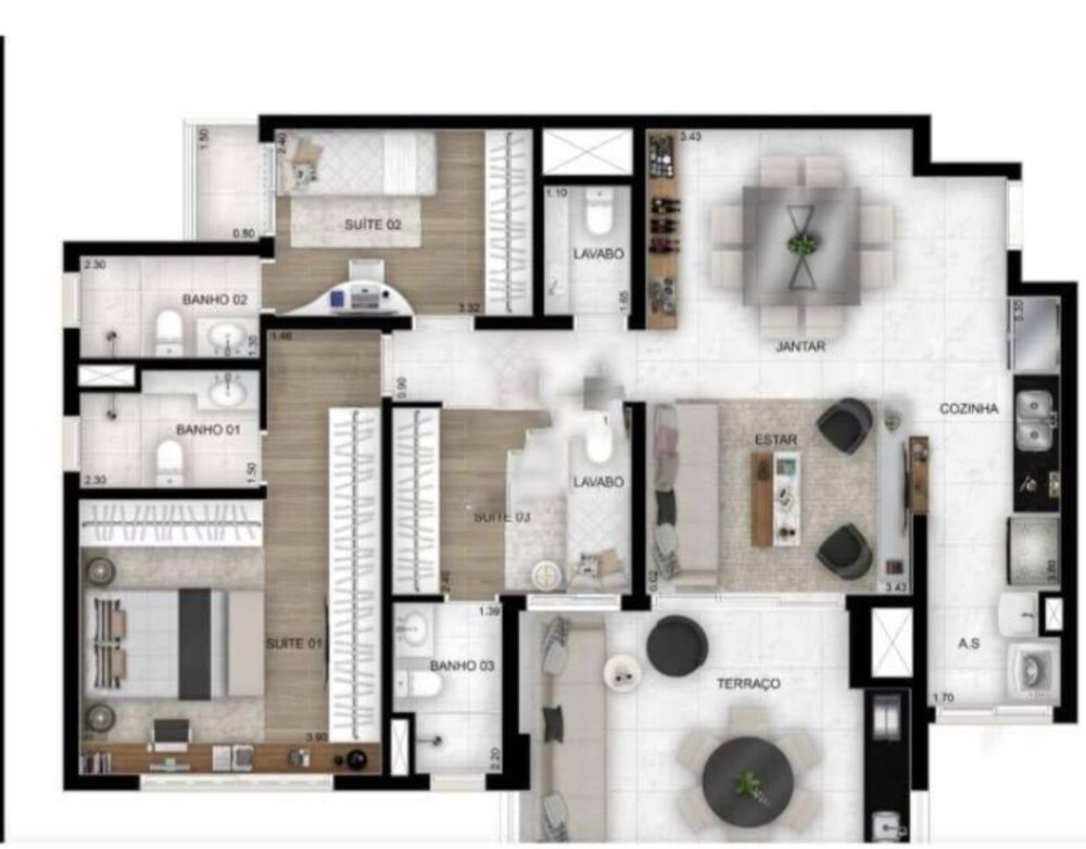 Apartamento, 3 quartos, 117 m² - Foto 14