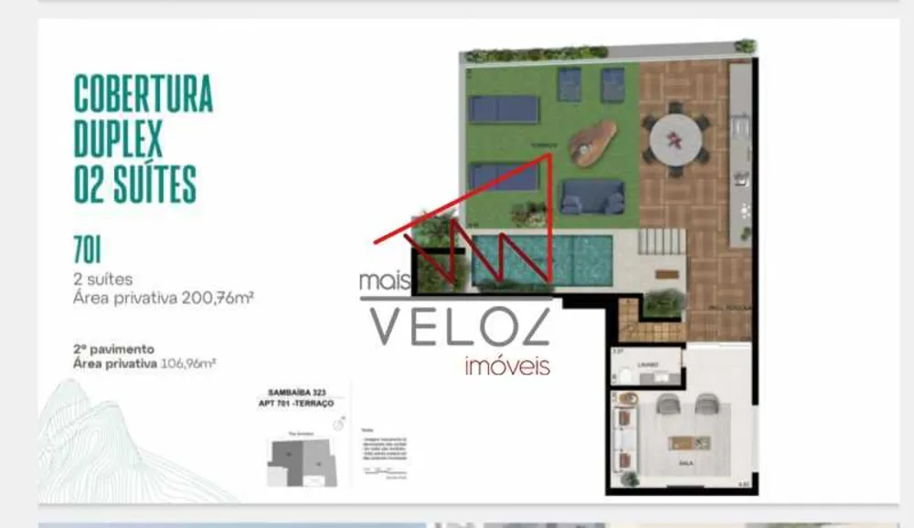 Cobertura, 2 quartos, 200 m² - Foto 1