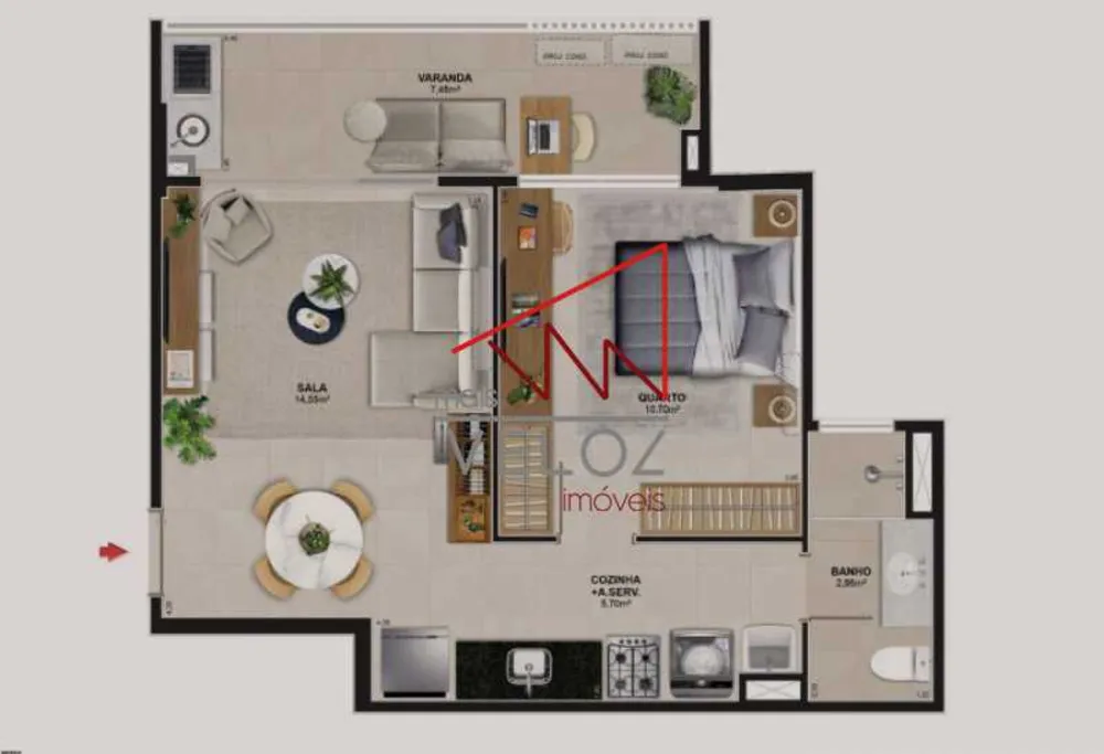 Apartamento, 1 quarto, 1 m² - Foto 15