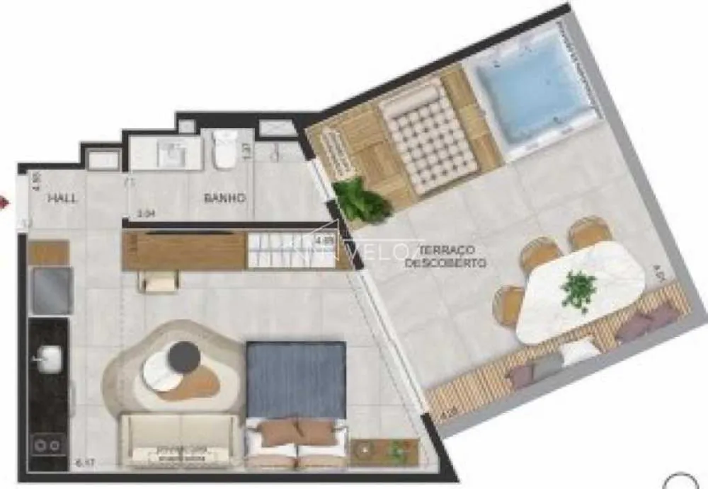 Apartamento, 1 quarto, 1 m² - Foto 3