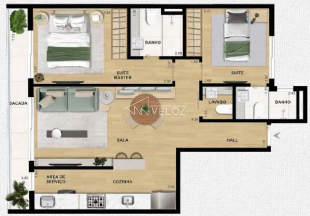 Apartamento, 2 quartos, 71 m² - Foto 2
