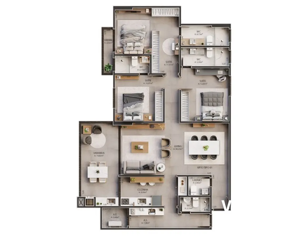 Apartamento, 3 quartos, 131 m² - Foto 15