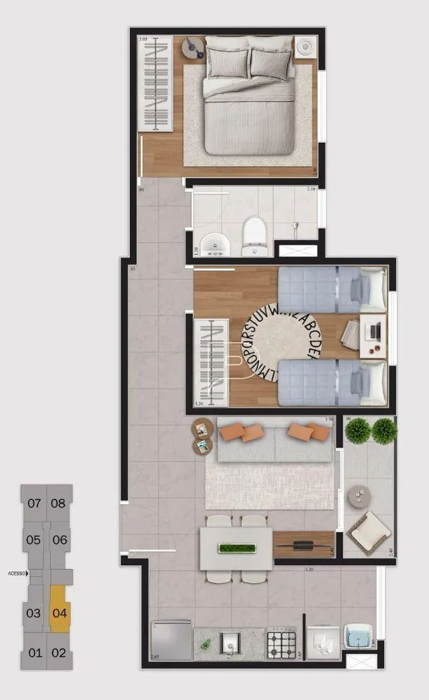 Apartamento, 2 quartos, 45 m² - Foto 4