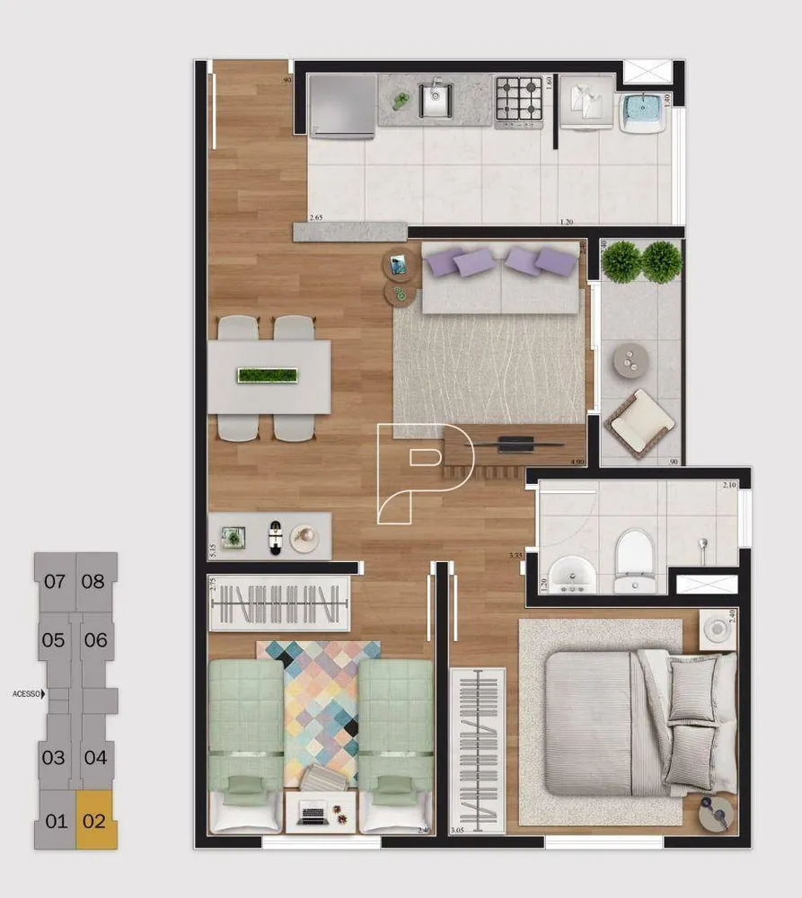 Apartamento, 2 quartos, 45 m² - Foto 8