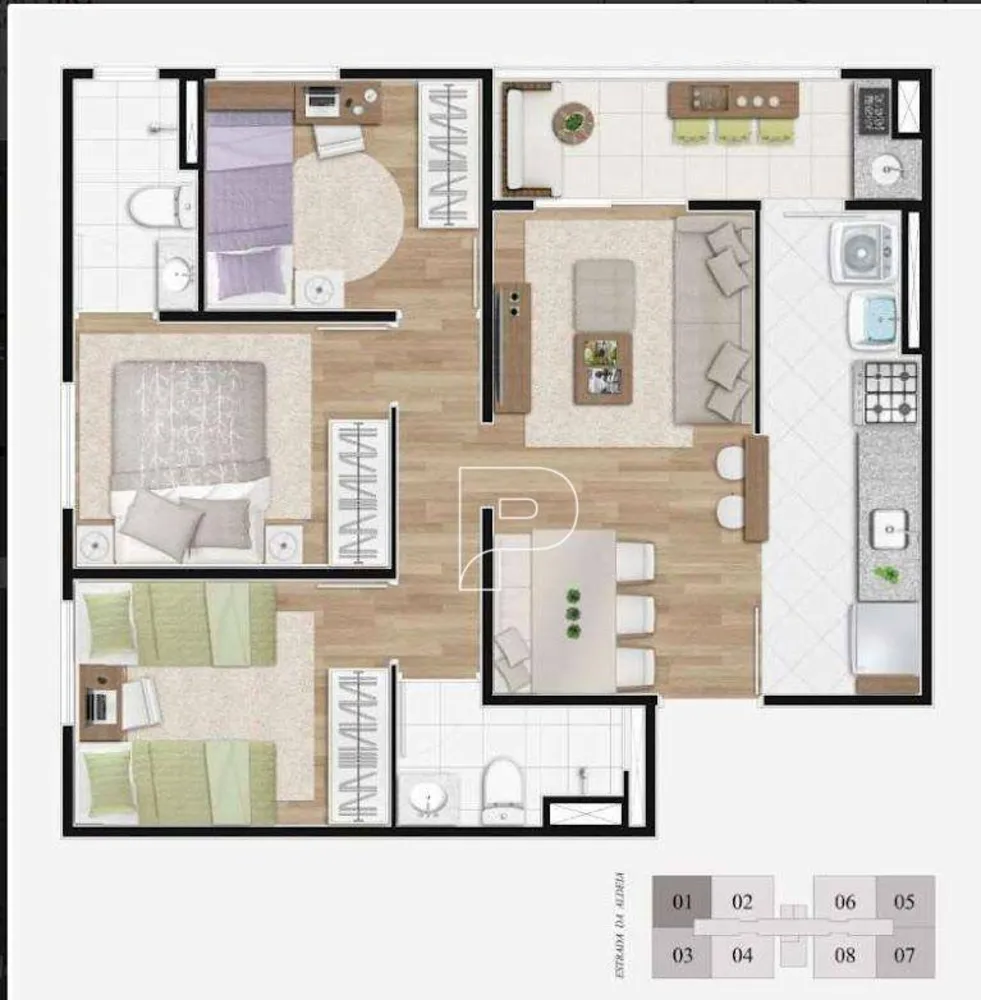 Apartamento, 3 quartos, 61 m² - Foto 12