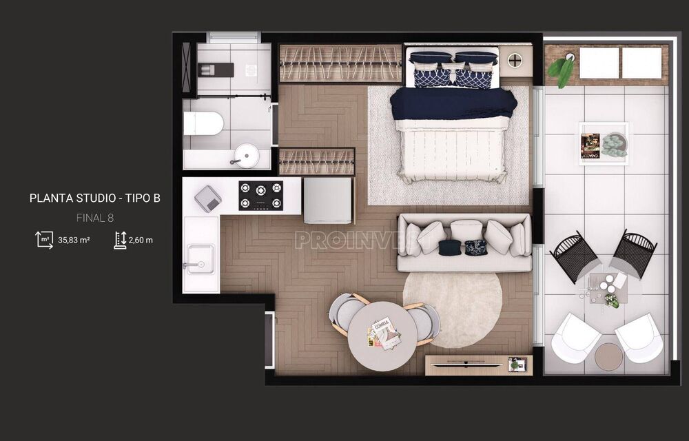 Kitnet-Studio, 35 m² - Foto 4