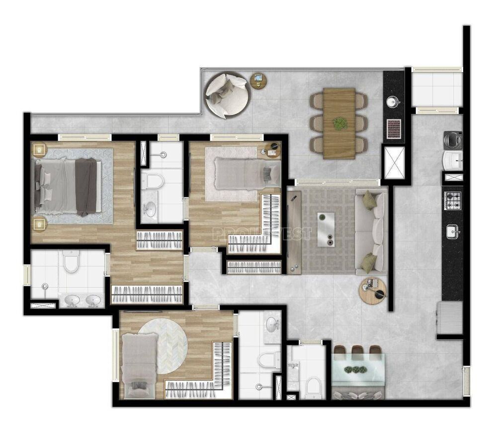 Apartamento, 3 quartos, 106 m² - Foto 3