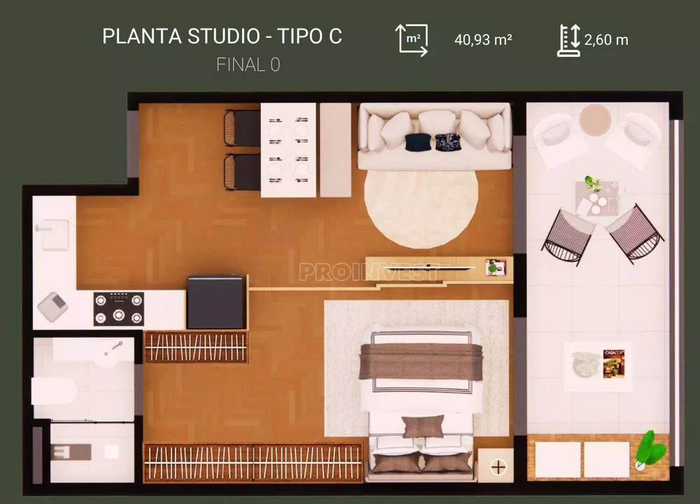 Apartamento, 1 quarto, 35 m² - Foto 3