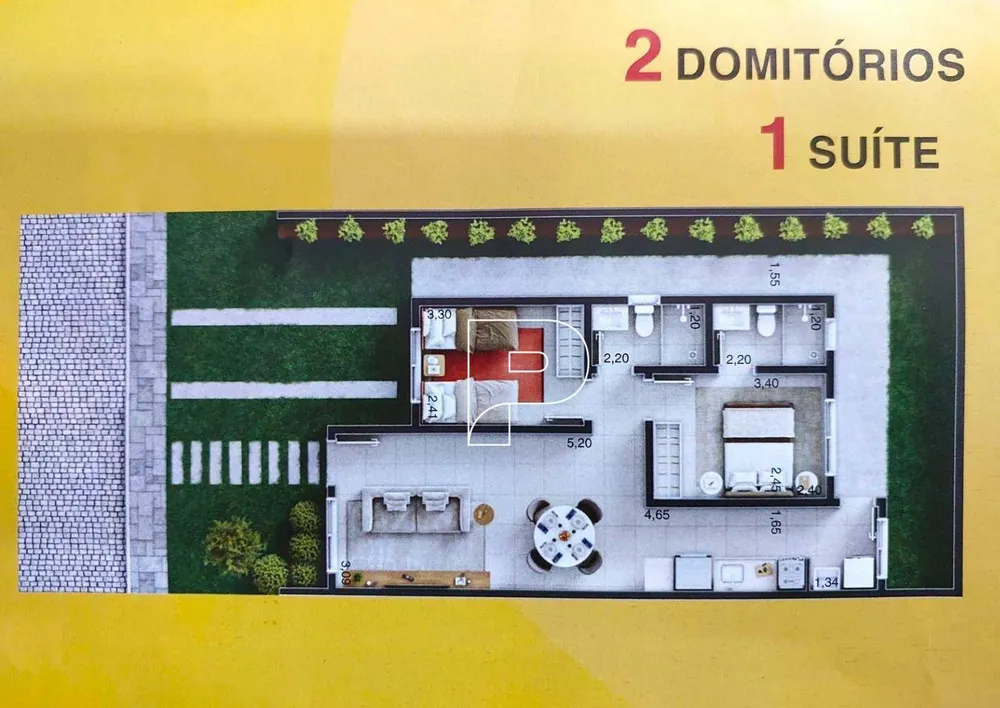 Casa de Condomínio, 2 quartos - Foto 2