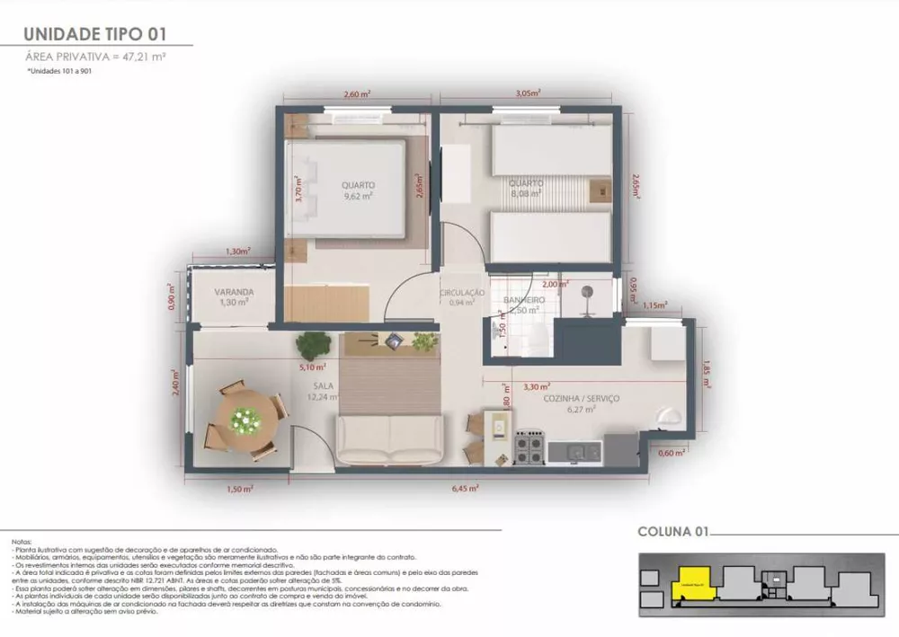 Apartamento à venda com 2 quartos, 52m² - Foto 4