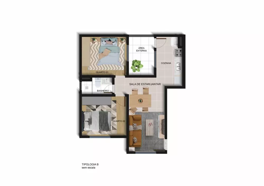 Apartamento, 2 quartos, 48 m² - Foto 9