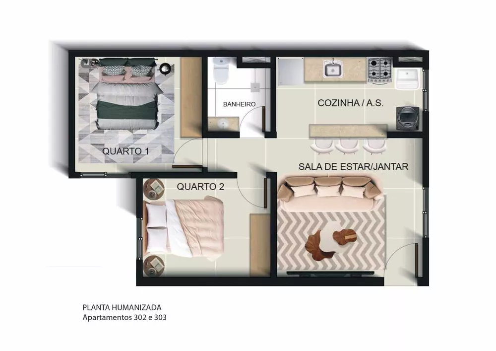 Apartamento, 2 quartos, 45 m² - Foto 12