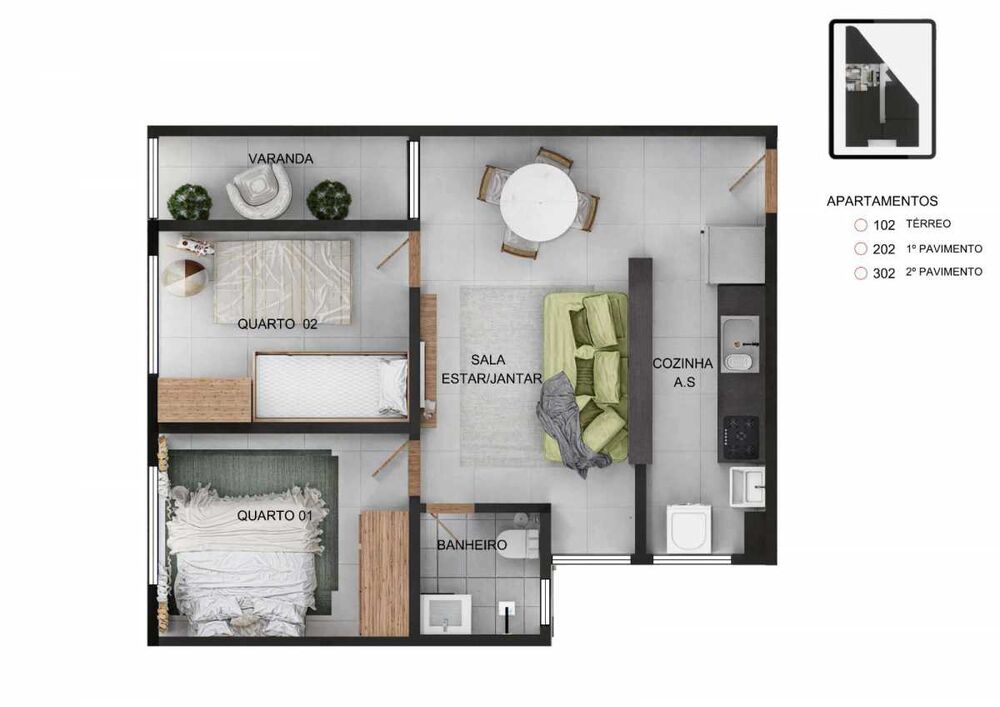 Apartamento, 2 quartos, 46 m² - Foto 23