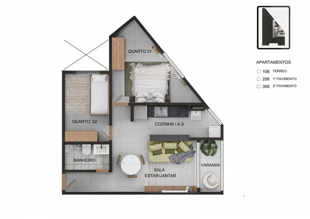 Apartamento, 2 quartos, 46 m² - Foto 22