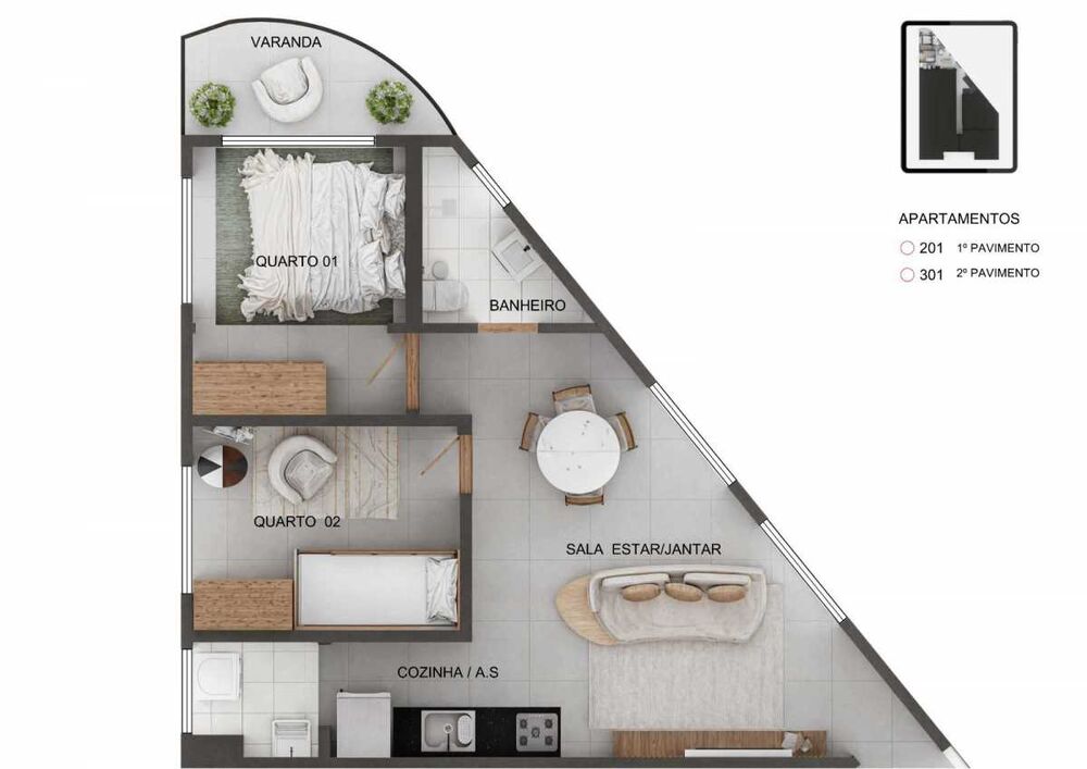 Apartamento, 2 quartos, 46 m² - Foto 24