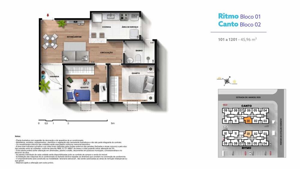 Apartamento, 2 quartos, 46 m² - Foto 4