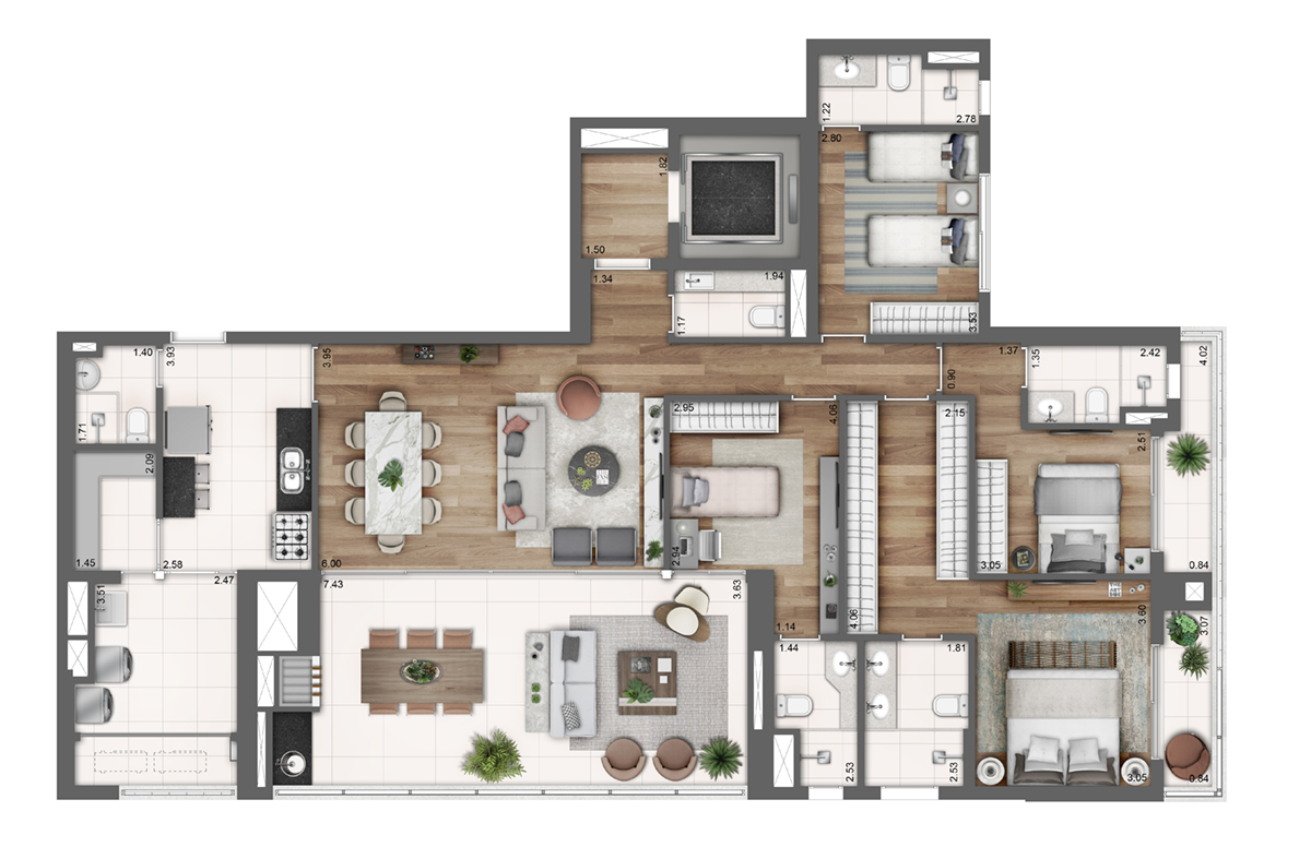 Apartamento, 4 quartos, 190 m² - Foto 9
