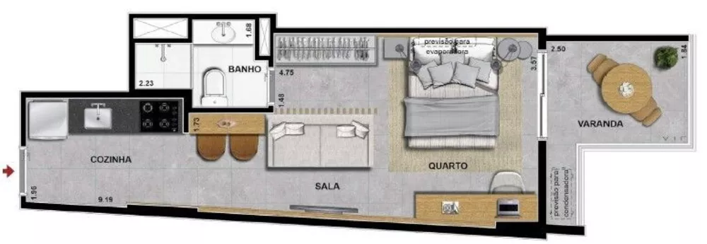Kitnet-Studio, 56 m² - Foto 17