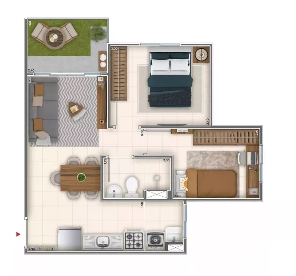 Apartamento, 2 quartos, 38 m² - Foto 14